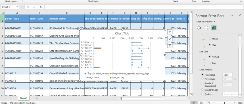 Create Gantt charts in Excel