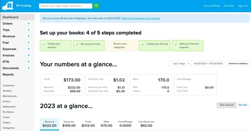 Rigbooks trucking accounting software