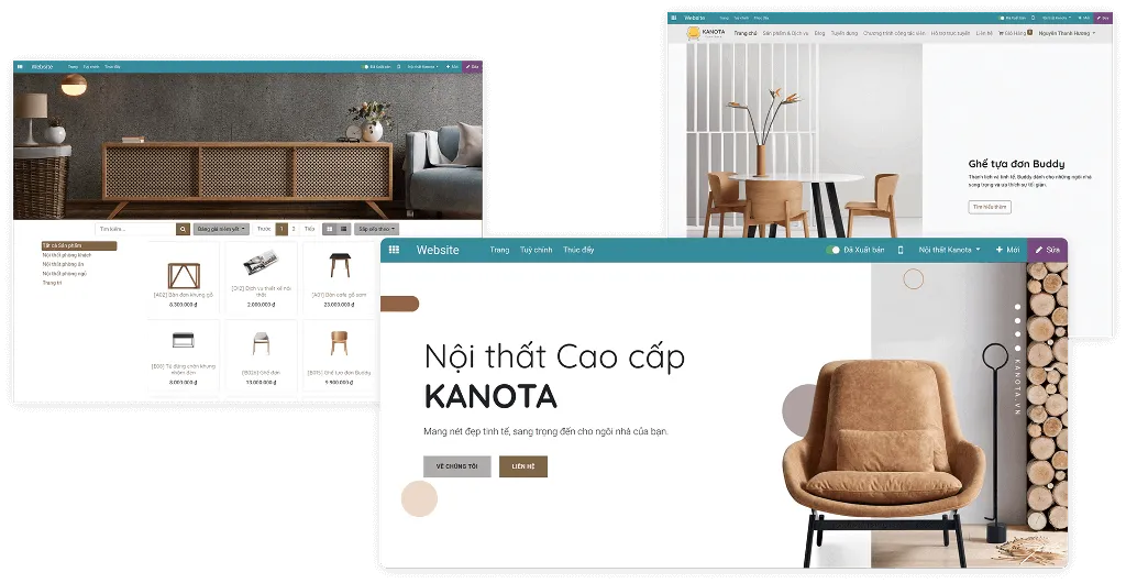 Online stores built with Viindoo e-Commerce