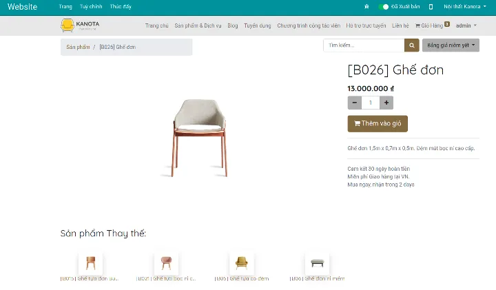 Display different versions of products with Viindoo eCommerce