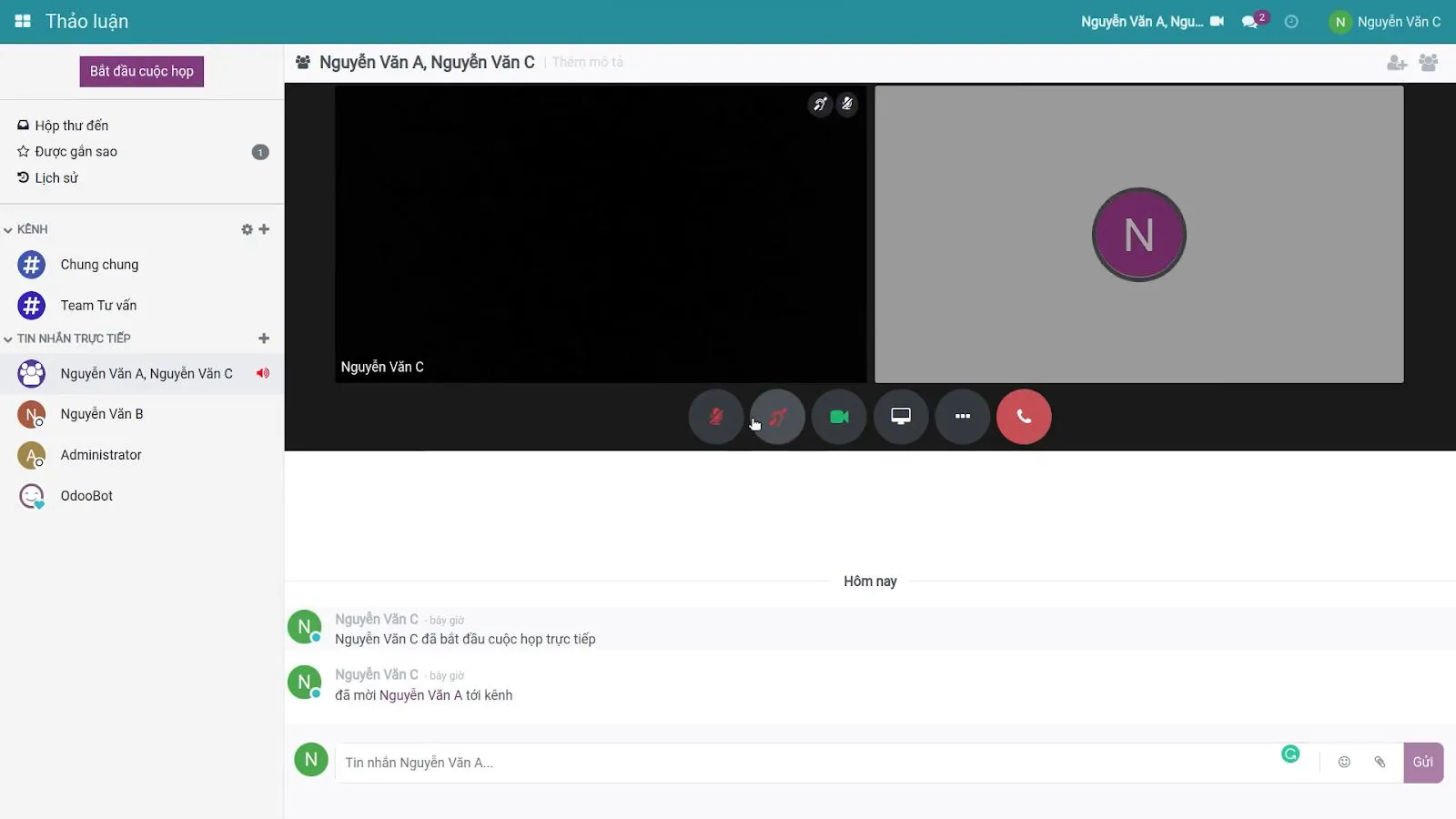 Viindoo Discuss also allows users to call, video call, share screens with each other or in groups with just one click. 