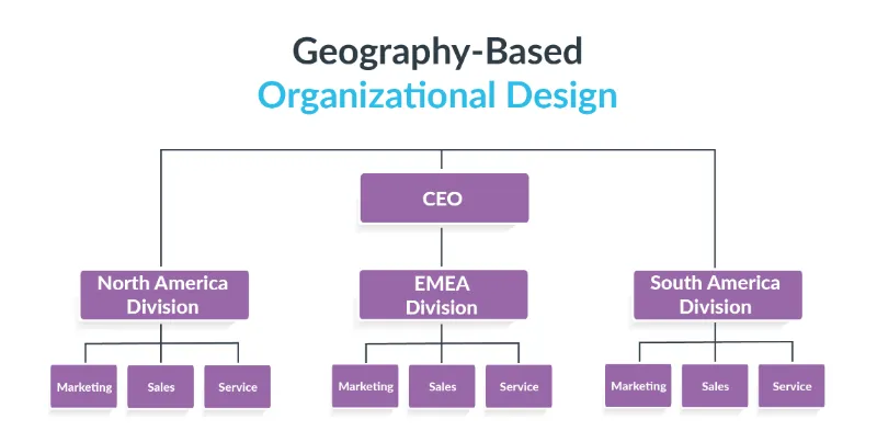 Organization chart by geography